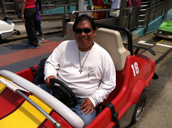 Enjoying the Autopia like a kid again!