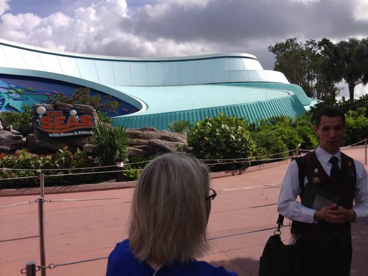 With our outstanding tour guide outside of The Seas with Nemo and Friends