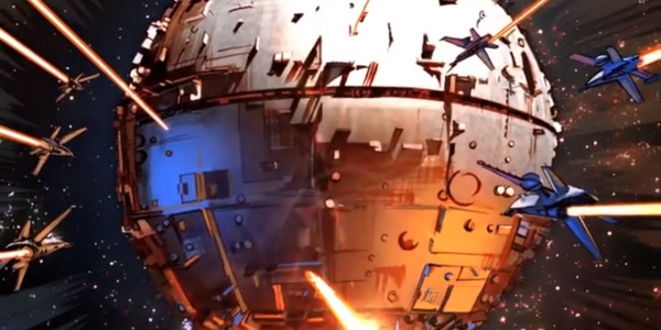 The Death Star aka The Imperial Battle Station from the George Lucas adaptation of The Star Wars