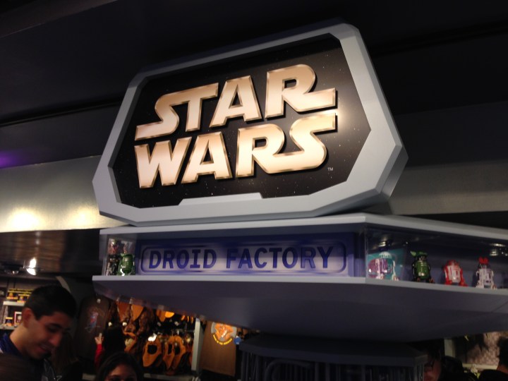 The Star Wars Droid Factory in the back of the main section of Star Traders
