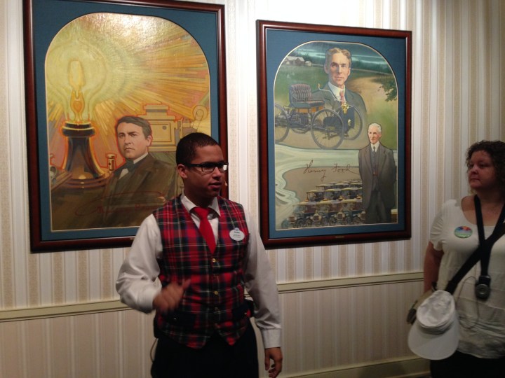 Our tour guide Josiah in Great Moments with Mr. Lincoln