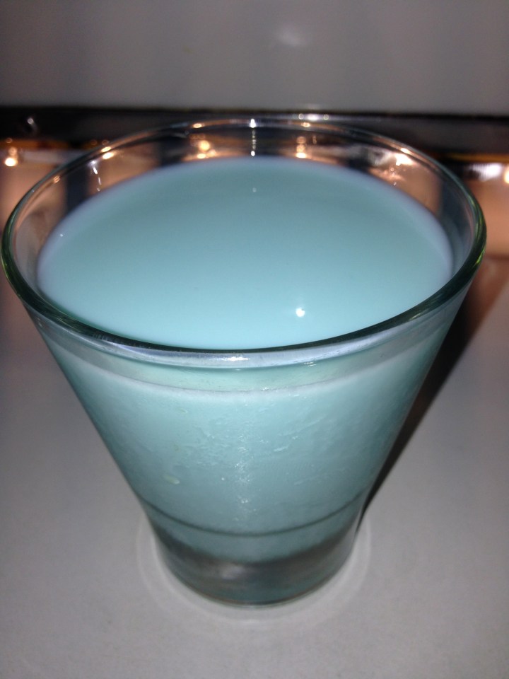 Blue milk - tastes like raspberry milk