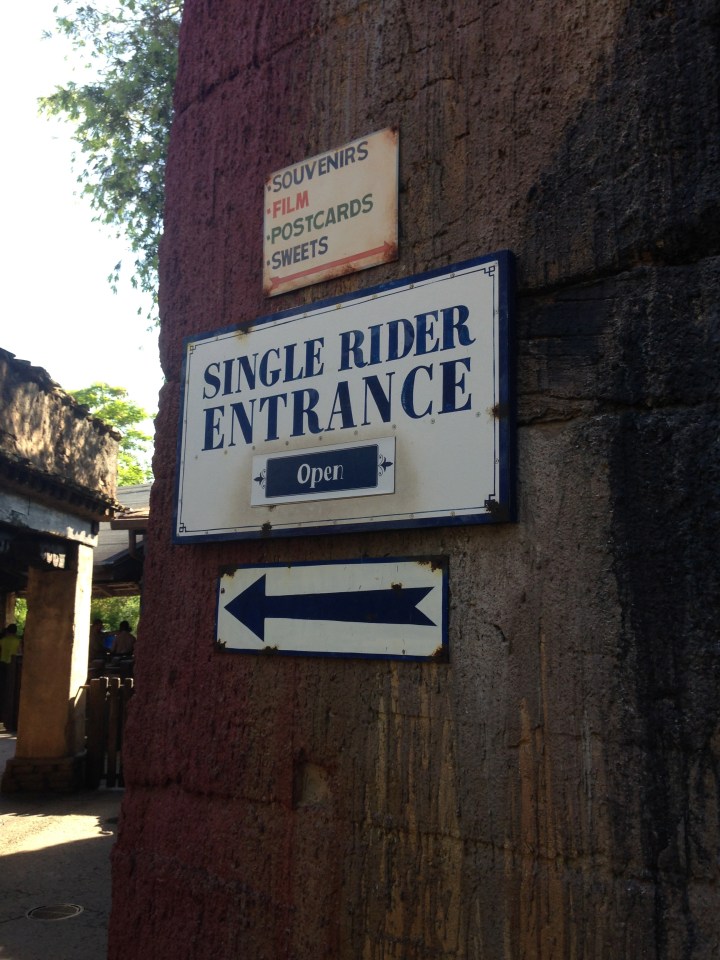Expedition Everest single rider entrance off to the right of the regular and FastPass lines