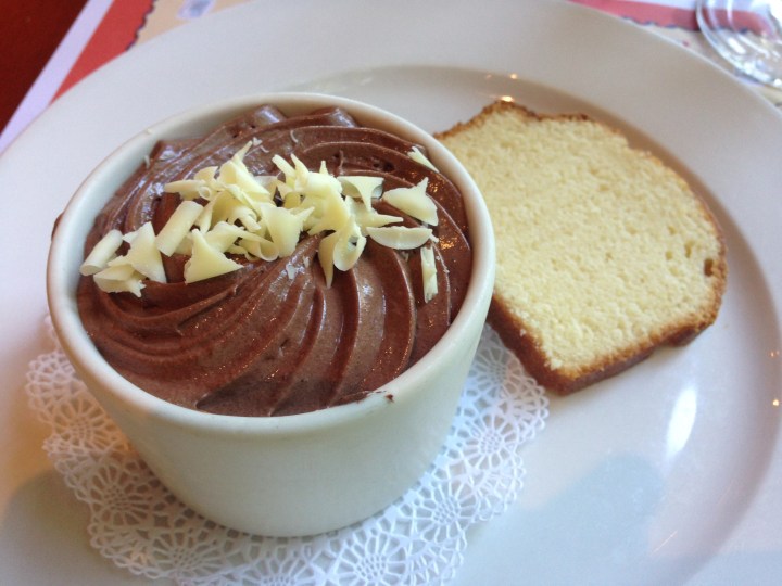 Course 3: Dessert - chocolate mousse!