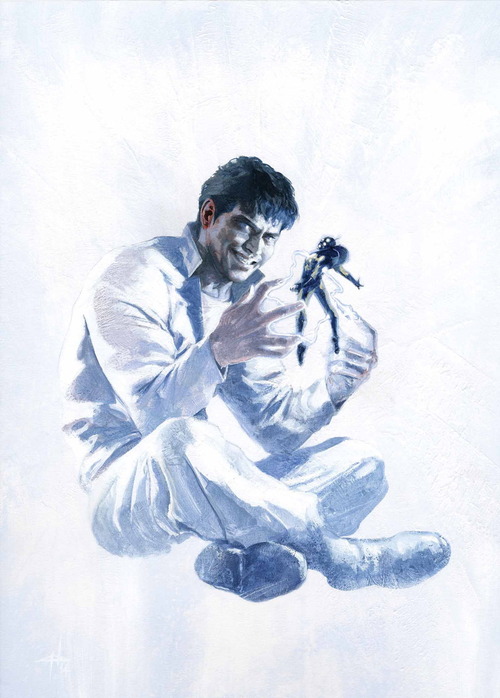 Image for New Avengers #29 cover - is that Hank Pym in the Beyonder's hand?