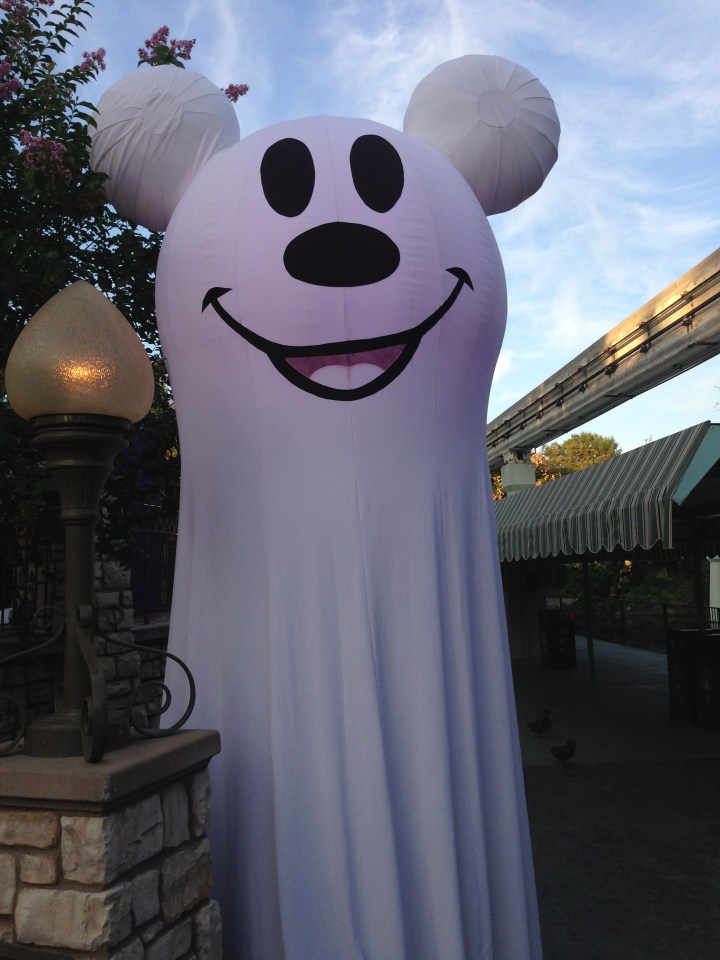 Floating Mickey ghosts (which light up at night) guide you to treat trails