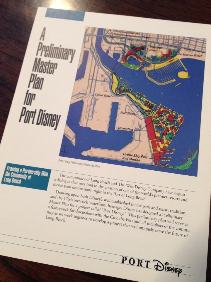 Original designs for Port Disney proposed by the Walt Disney Company