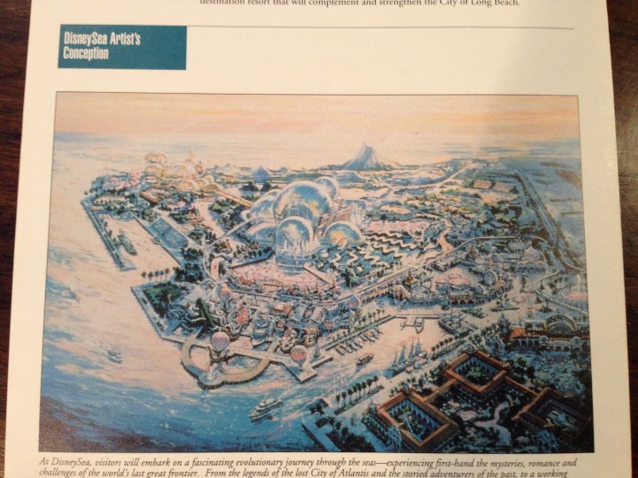 An artist conception rendering of Port Disney and DisneySea