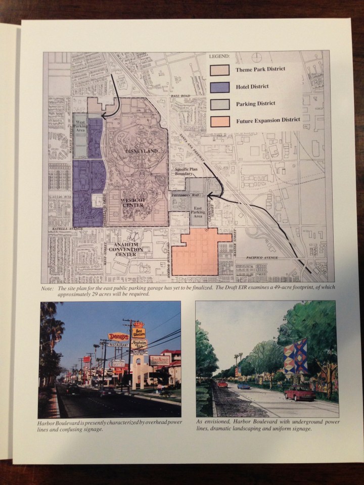 Proposed layout for the new Disneyland Resort back in 1991