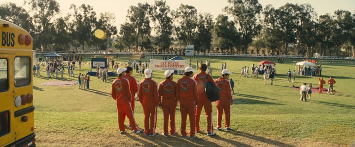McFARLAND, USA: Arriving at the state finals, Courtesy of Disney 2015