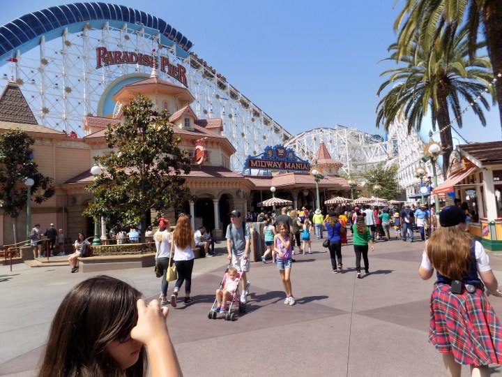 On our way to riding Toy Story Mania