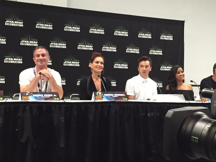 Freddie Prinze, Jr., Vanessa Marshall, Taylor Gray, and Tiya Sircar at the Season 2 press conference