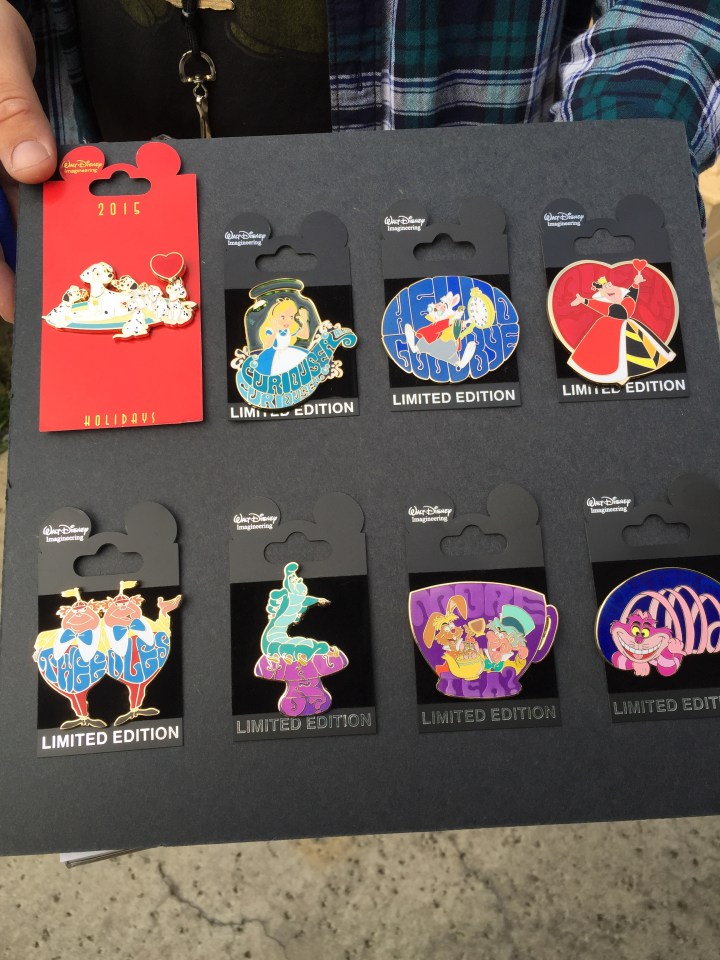 The pins available for the surprise release at the MOG pop-up store