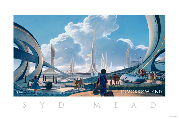 Disney's TOMORROWLAND..Conceptual Art look at Tomorrowland..Artist: Syd Mead..?Disney 2015