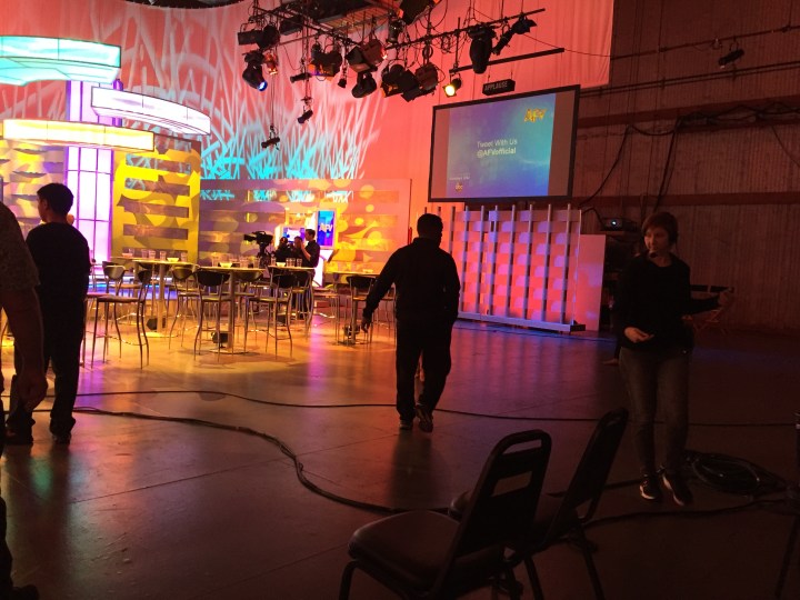 Alfonso in a quiet moment as he is leaving rehearsal to get ready for the show