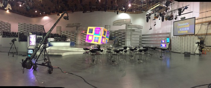 Completely unfiltered shot - this is what the set looks like after the show has come down