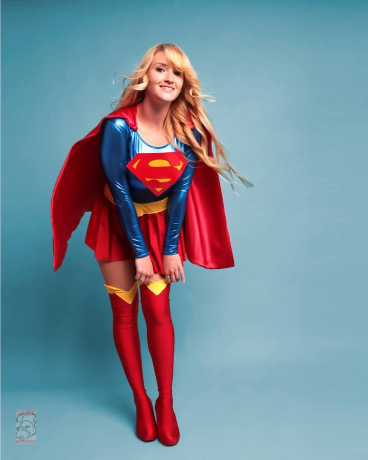Holly in her Supergirl outfit by Lucky Monkey Photo