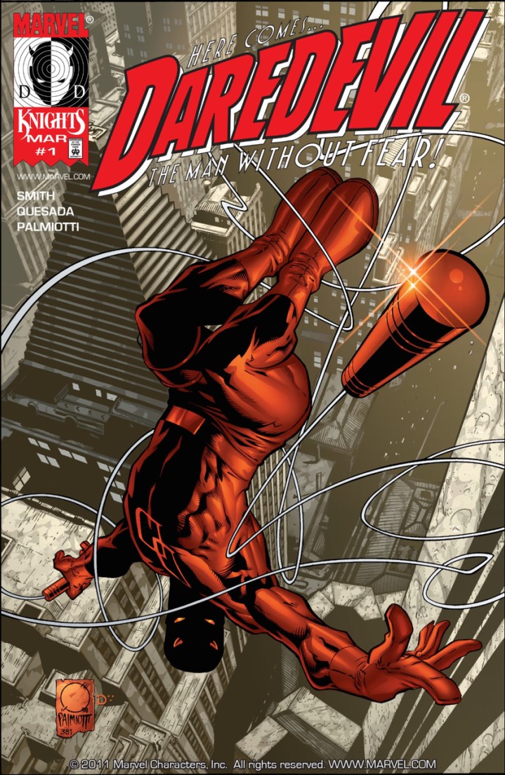 Kevin Smith and Joe Quesada bring DD back into the limelight as the flagship book of the new Marvel Knights line of books