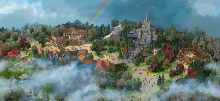 Artist rendering of the new Beauty and the Beast area in Fantasyland