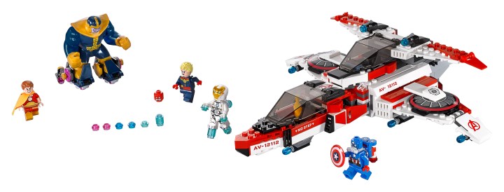 Lots of first appearance minifigures in this set including Thanos, Captain Marvel, and Hyperion