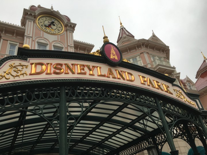 Getting ready to enter Disneyland Park in Paris!