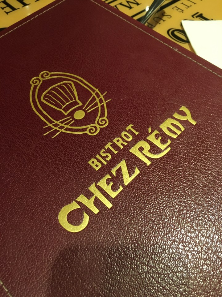 Bistrot Chez Remy menu - one of the few table service restaurants in both parks - and definitely advance reservations are important