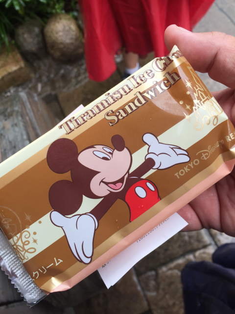 Best Frozen Vending Treat - Tiramisu Ice Cream Sandwich from Tokyo Disneyland
