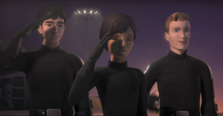 "This is TIE-SS25. You can call me Wedge." - Does Wedge Antilles join the Rebellion this season? Is that him as a young Imperial cadet defecting?