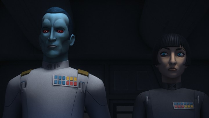 Thrawn enters into the Star Wars universe officially in Star Wars Rebels