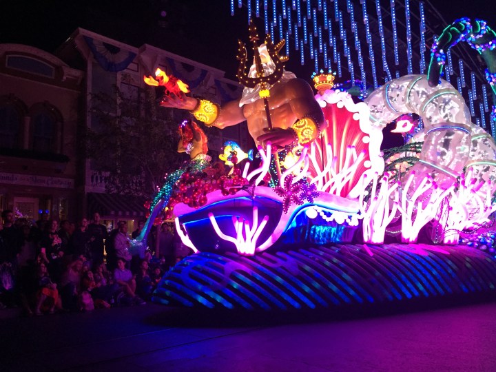 One of the beautiful floats from the Paint the Night parade, scheduled to close September 5th