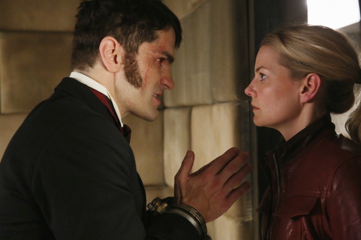 ONCE UPON A TIME - "The Savior" - As "Once Upon a Time" returns to ABC for its sixth season, SUNDAY, SEPTEMBER 25 (8:00-9:00 p.m. EDT), on the ABC Television Network, so does its classic villain-the Evil Queen. (ABC/Jack Rowand) SAM WITWER, JENNIFER MORRISON