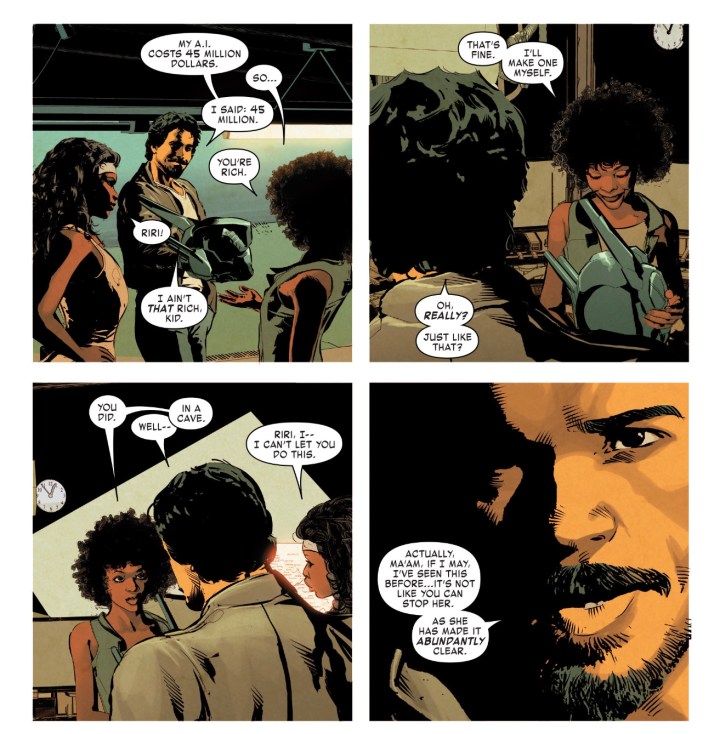 Riri Williams meets Tony Stark